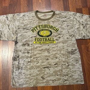 5 for $25 | Pittsburgh Steelers Football Camo Ringer Tshirt Size 3XL